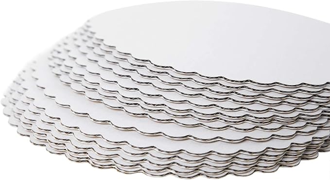 ONE MORE [25pcs] 12" White Cakeboard Round,Disposable Cake Circle Base Boards Cake Cardboard Pizza Plate platter 12 inch,Pack of 25