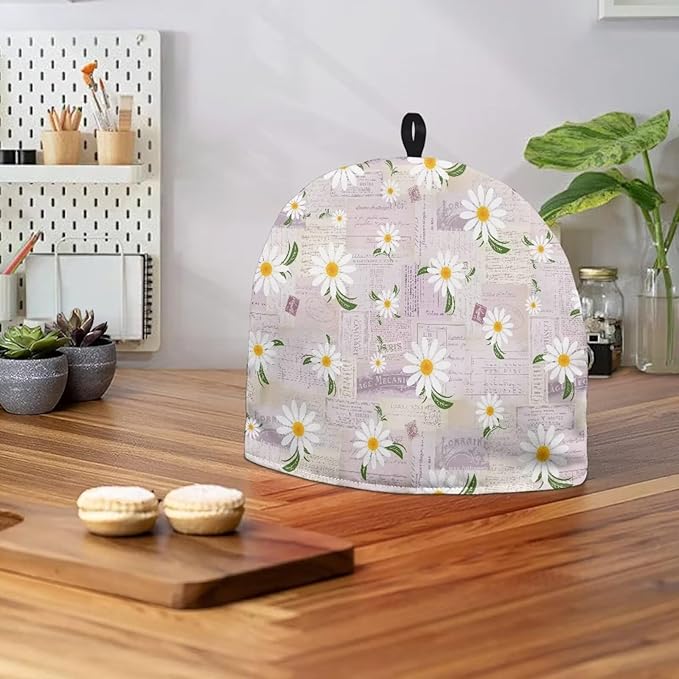 Generic Hudotybom Daisy Tea Cozy for Teapot Insulated Large Teapot Cover to Keep Warm Tea Kettle Cover Machine Washable Coffee Pot Cloth Covers Kitchen Home Decorations for Housewife Mom, CZA49