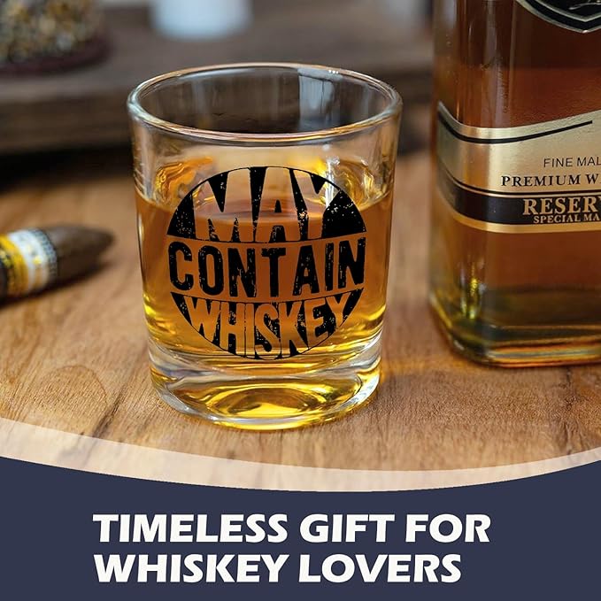 Funny Whiskey Glasses 10 oz, Whiskey Lovers Gifts, Whisky Gifts Old Fashioned Rocks Glasses for Women Men Drinking Scotch Bourbon Cocktail Liquor Vodka