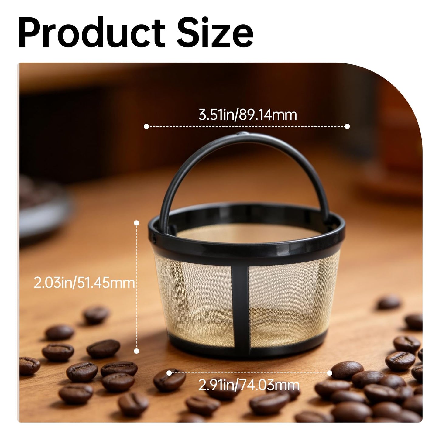Reusable Coffee Filters Compatible with Mr 4 Cup 5 Cup Coffee Maker, 2 PACK