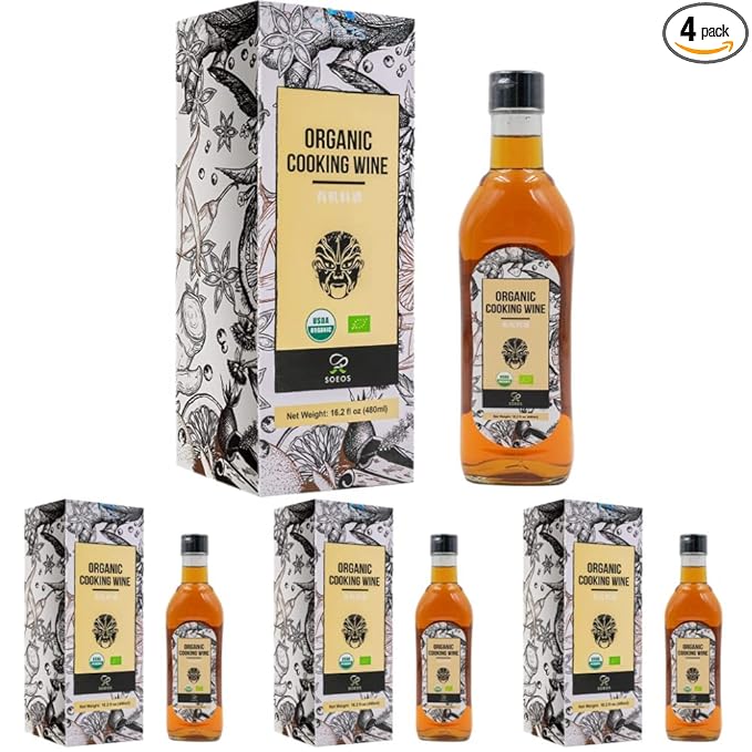 Soeos Shaoxing Cooking Wine, Shaoxing Rice Wine, Chinese Cooking Wine, Rice Cooking Wine, Shaoxing Wine Chinese Cooking Wine, Shaohsing Wine, Shao Hsing Rice Wine, 16.2Oz(480Ml),4 Pack,