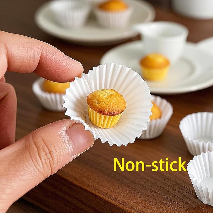 1000 Pcs 1 Inch Mini Muffin Liners,Muffin Liner for Baking White Cupcake Papers Baking Cup Liners,Used for 48 Cup Mini Muffin Pan