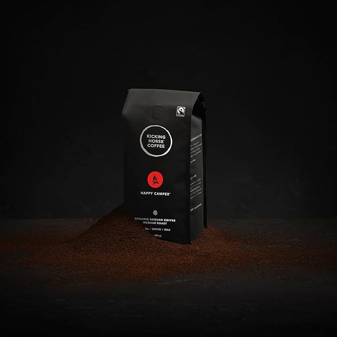 Kicking Horse Happy Camper Ground Coffee, 10 Ounce - Certified Organic, Fairtrade, Kosher Coffee