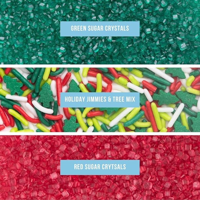 Sweets Indeed Frosting Kit plus Sprinkles Frosting Tubes nozzles 11.71 ounces Perfect for baking and cookie decoarting (Xmas Decorating Kit)