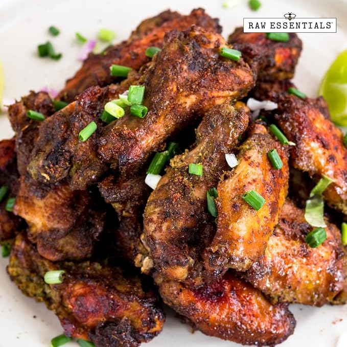 Raw Essentials Caribbean Jerk Rub ??Spicy & Aromatic ??Perfect on Grilled Meats, Seafood, Tofu & Roasted Vegetables ??Non-GMO, Gluten Free, Vegan - 9 Ounce Bottle