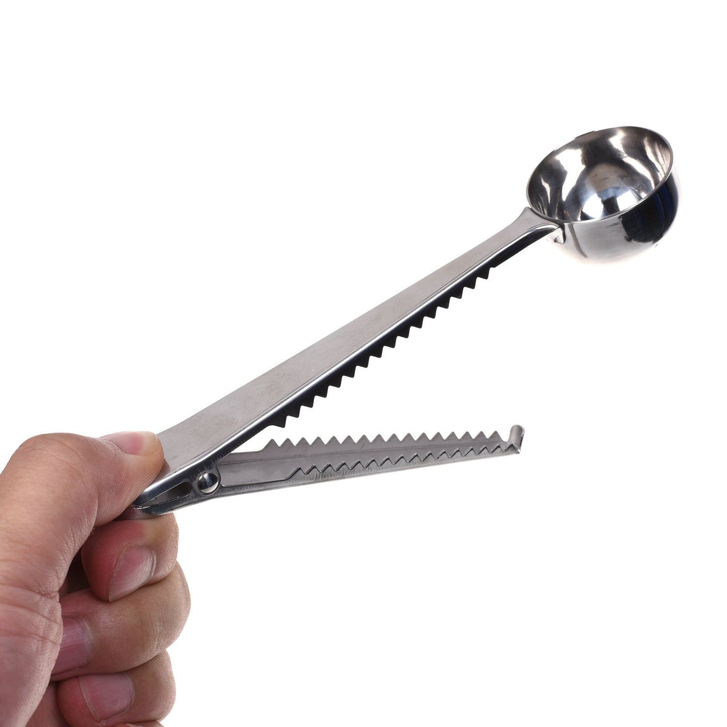 Cosmos 2 Pcs Coffee Scoop Spoon with Bag Clip, Stainless Steel Coffee Measuring Scoop Spoon