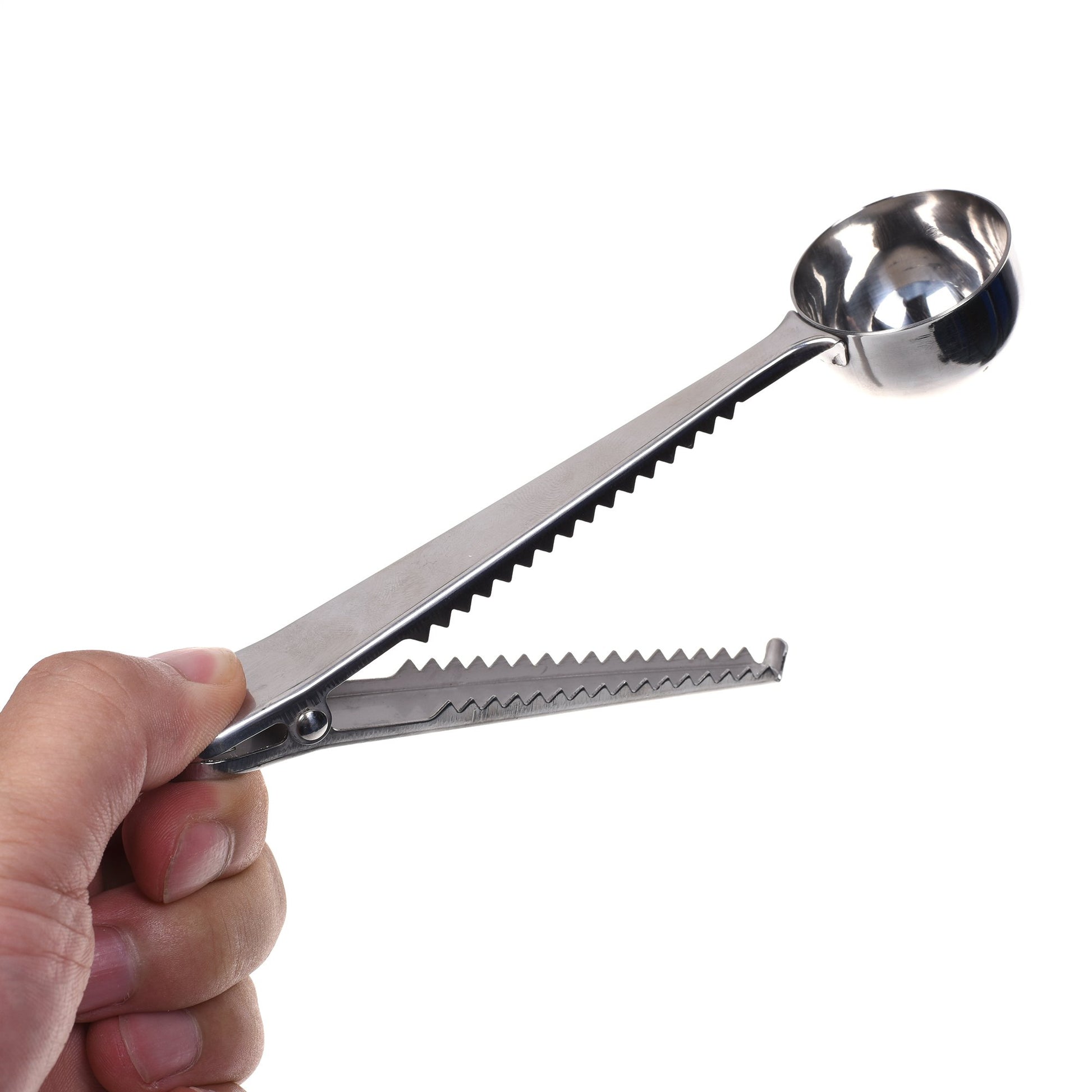 Cosmos 2 Pcs Coffee Scoop Spoon with Bag Clip, Stainless Steel Coffee Measuring Scoop Spoon