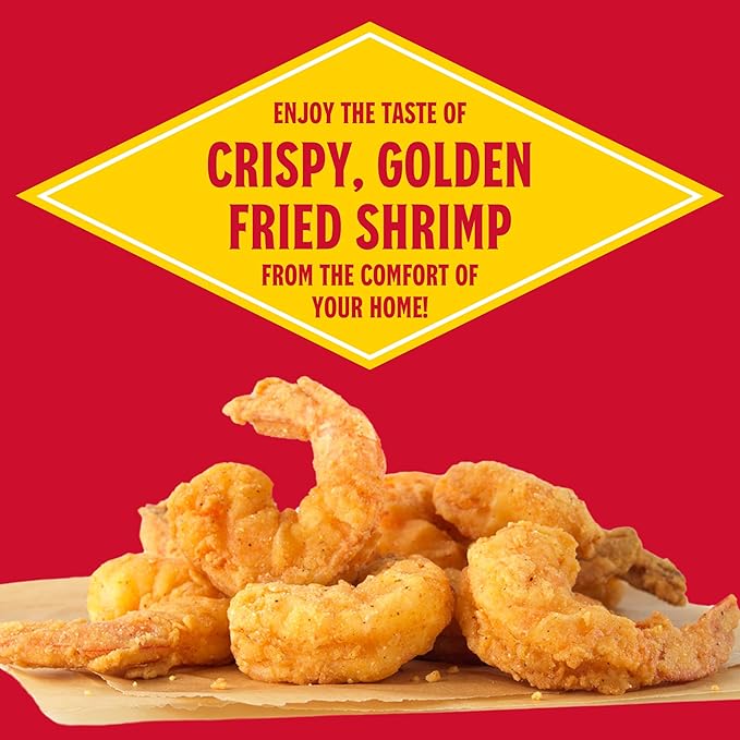 Louisiana Fish Fry Products - Seasoned Shrimp Fry Seafood Batter Mix - Also Great for Oysters and Vegetables - 10 oz. Bag (Pack of 2) - Crispy, Cajun-Style Coating