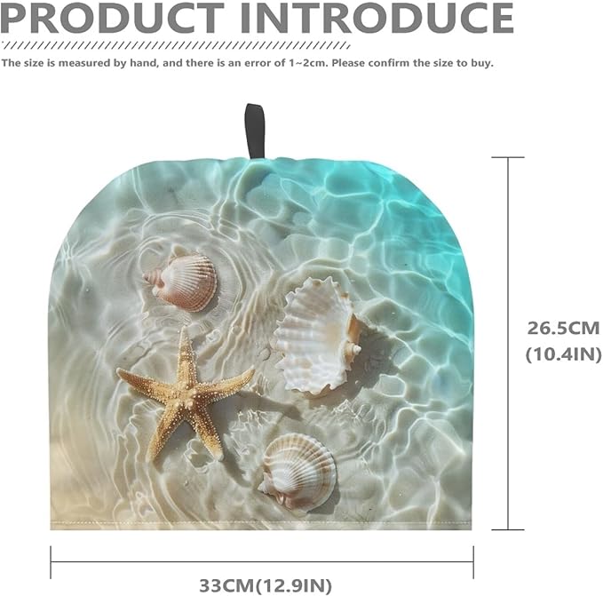 Tea Cosy Cover for Teapot, Durable Warm Keep Teapot Cover with Top Handy Loop Durable Tea Kettle Protector for Home Kitchen Tabletop Decor Beach Starfish