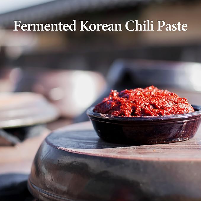 Wang Gochujang - Traditional Korean Red Chili Pepper Paste, Made with All Natural Ingredients, Non-GMO and MSG-Free, 1.1 Lb (Pack of 1) - Spicy, Sweet and Deep Flavor