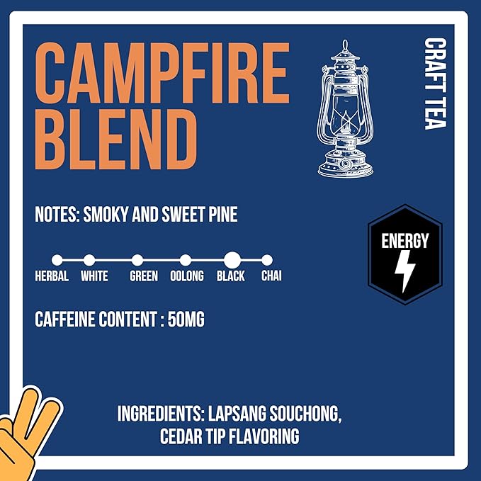 Revival Tea Company Campfire Blend - Lapsang Souchong Black Tea Blend - 24 Tea Bags