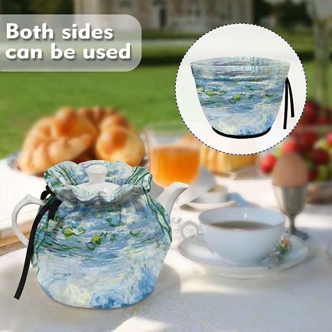 Teapots Dust Cover Insulated Starry Night Print Tea Cozy for Teapot Tea Kettle Cover Breakfast Insulation Lid Warmer Tea Cosy Kitchen Coffee Table Decorative Accessories