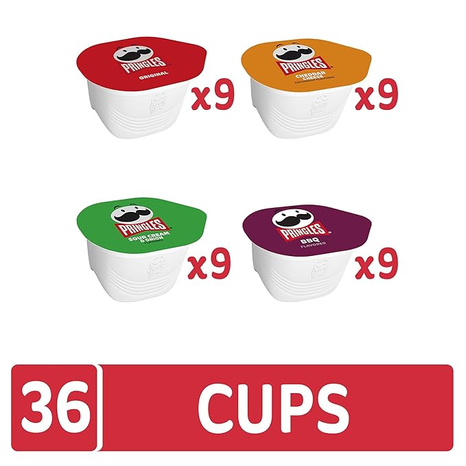 Pringles Potato Crisps Chips, Snack Stacks, Lunch Snacks, Office and Kids Snacks, Variety Pack (36 Cups)