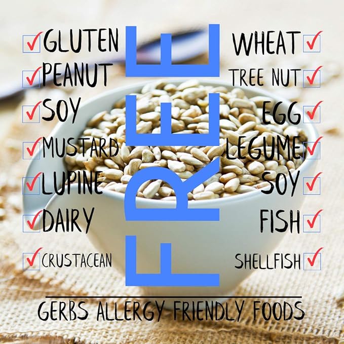 Gerbs Raw Sunflower Seed Kernels 4 lbs. | No Additives, Resealable Bag | Mild & Crunchy | Top 14 Allergen-Free