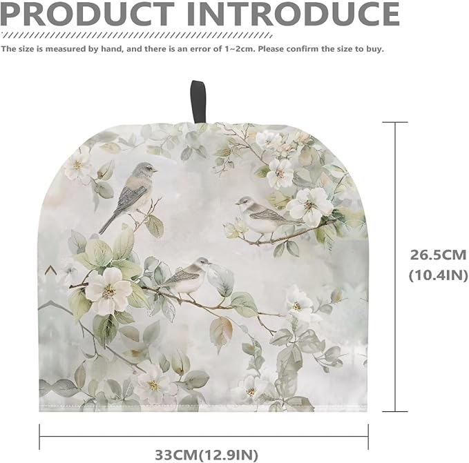 Hudotybom Floral Hummingbird Tea Cozy for Teapot Insulated Large Teapot Cover to Keep Warm Tea Kettle Cover Machine Washable Coffee Pot Cloth Covers Kitchen Home Decorations