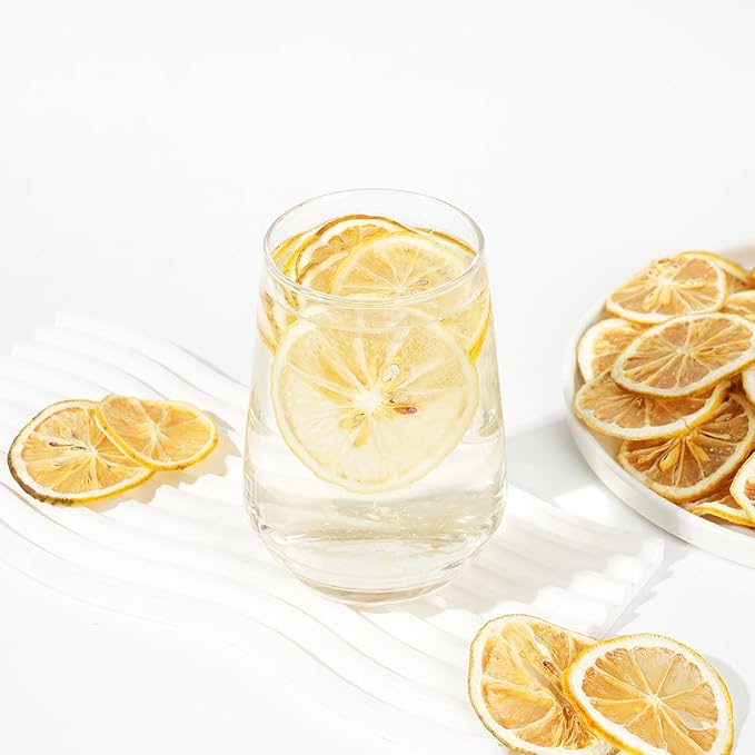 Dried Lemon Slices,Dehydrated Lemon Slices for Cocktails Garnish/Fruit Tea/Baking/Garland/Crafts, 100% Natural No Additives No Sugar Added (3OZ/85g)