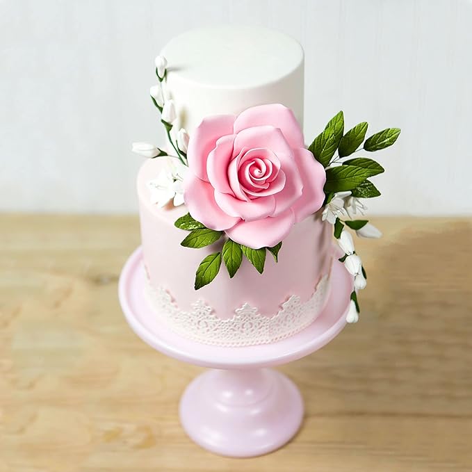 Global Sugar Art Rose Sugar Cake Flowers Jumbo Pink, 1 Count by Chef Alan Tetreault