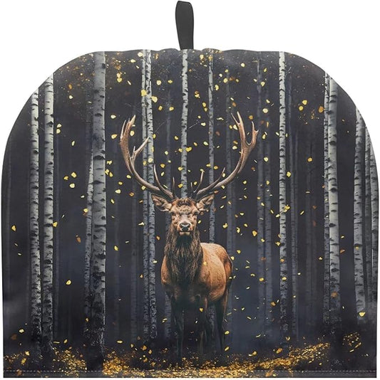 Woods Plum Deer Tea Pots Cozy Reusable Durable Teapot Dust Cover Soft Lightweight Fabric Keep Tea Warm for Housewife Mom Friend Home Kitchen D챕cor