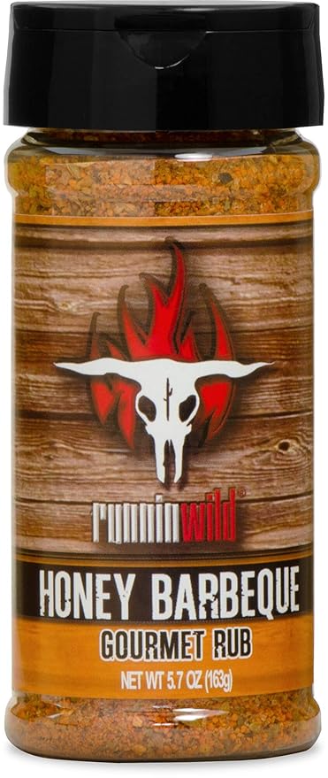 Gourmet Honey BBQ Rub and Seasoning | Pork Rub | Chicken Rub | Rib Rub| Salmon Rub | Runnin??Wild Foods, 5.7 ounces