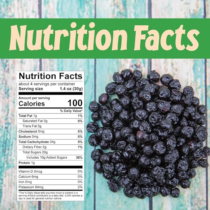 Sincerely Nuts Dried Blueberries (5 LB) Gluten-Free, Vegan & Kosher Snack - Fresh from USA - Bulk, Delicious Dried Fruit for all your Smoothies, Baking, Pancakes and Salads Needs