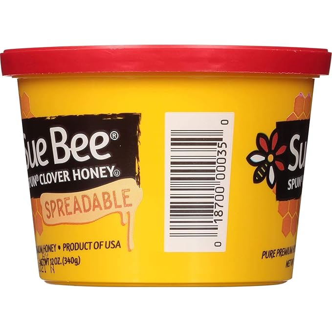 Sue Bee Spun Honey From USA Beekeepers, 12 oz, Pack of 6