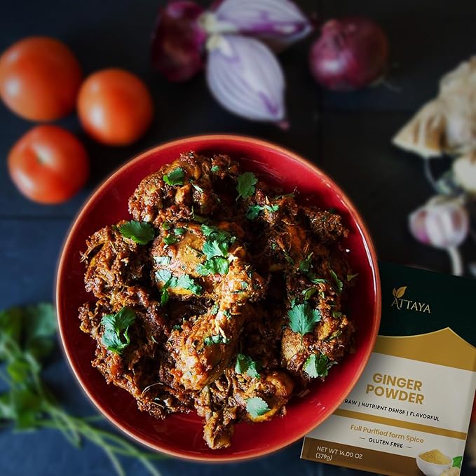 Attaya Ground Ginger powder, 14 OZ | Premium Source for Spice & Seasoning | Great for Baking, Cooking & Tea | Additive Free, Non-GMO, Bulk Supply