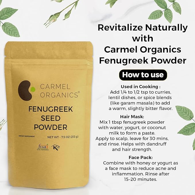 Fenugreek Seed Powder ??7.5 Ounce | Pure & Natural | Non-GMO | Perfect for Cooking, Herbal Remedies & Beauty Care, No Added Preservatives, Indian Origin Fenugreek