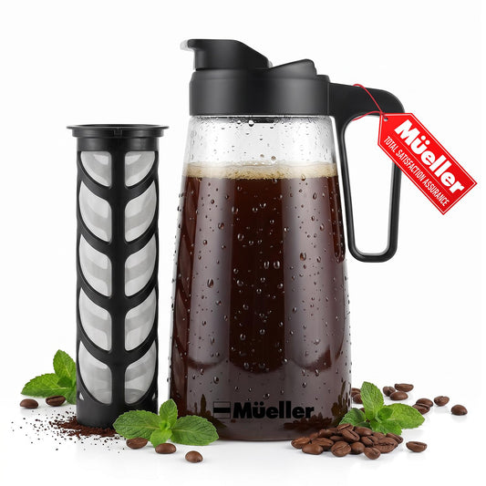 MUELLER HOME Cold Brew Coffee Maker, 64 oz Tritan Fortified Pitcher