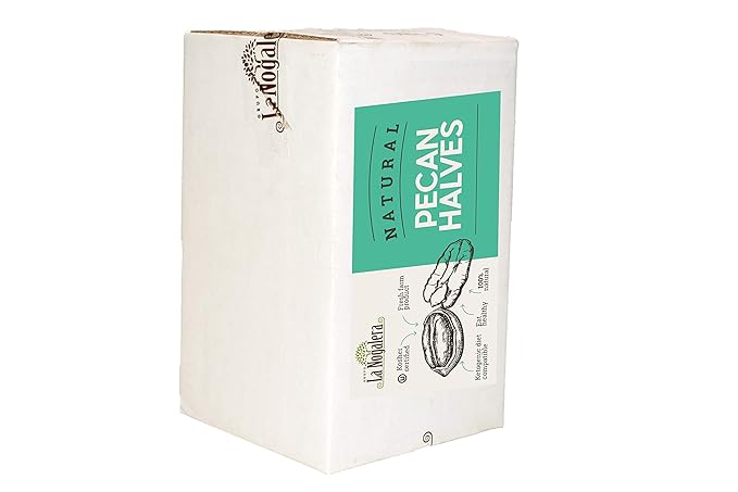 La Nogalera Pecans - Raw pecan nuts, Natural, 5 lbs vacuum sealed bag. They compare to organic, NO SHELL, Non-GMO, No Preservatives, Unpasteurized, Kosher and Halal Certified and Ketogenic Friendly