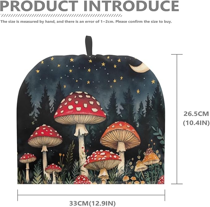 Mushroom Moon Print Tea Cosy Thermal Insulation Large Tea Pot Cozies for Teapots Kitchen Accessories Home Table Decorative