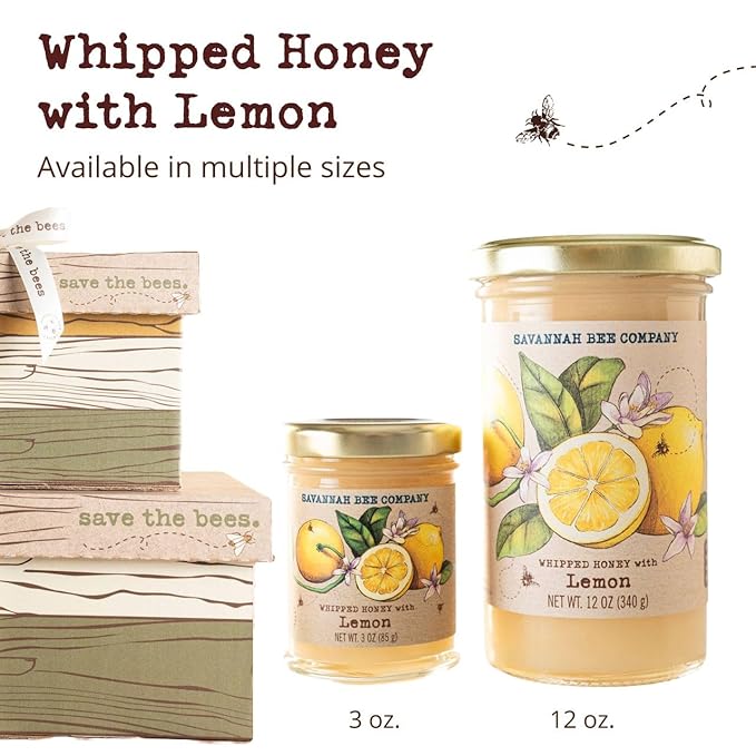 Savannah Bee Company Whipped Honey - All Natural Spreadable Honey