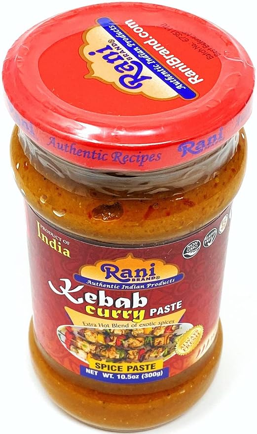 Rani Kebab Masala Paste for Meat Dishes 10.5oz (300g) Glass Jar, Pack of 5+1 FREE ~ No Colors | All Natural | NON-GMO | Vegan | Gluten Free | Indian Origin