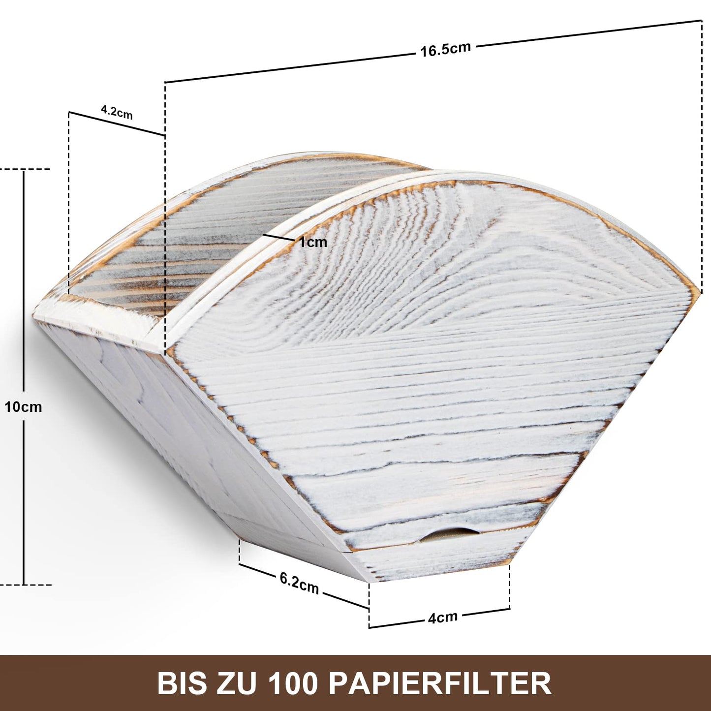 ANBOXIT Coffee Filter Holder, Farmhouse White Wall Mount