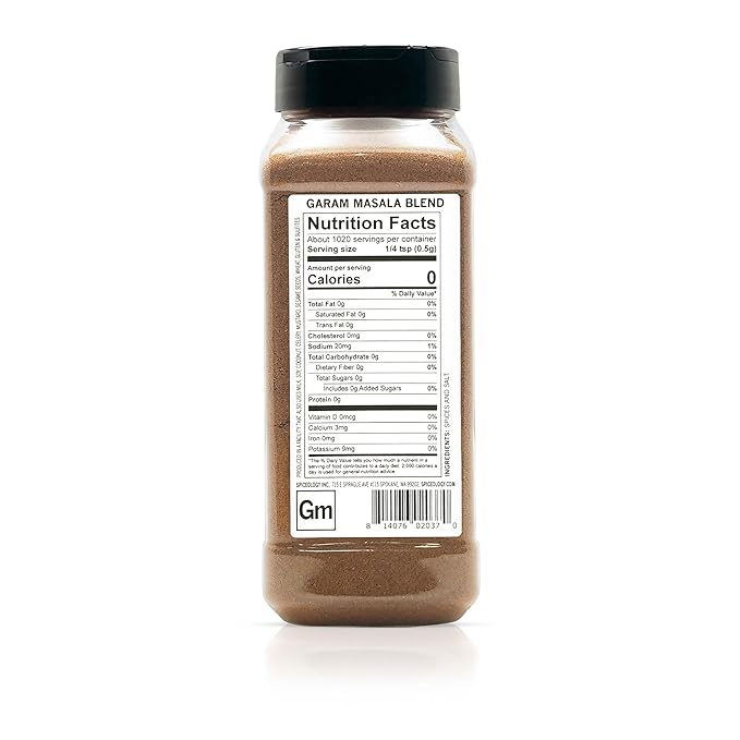 Spiceology ??Garam Masala Seasoning ??Warm, Aromatic Indian-Inspired Spice Blend with Coriander, Cumin & Cardamom ??Great for Curries, Roasted Veggies, Meats & Rice ??18 oz