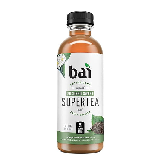 Bai Iced Tea, Socorro Sweet, Antioxidant Infused Supertea, 18 Fluid Ounce Bottle