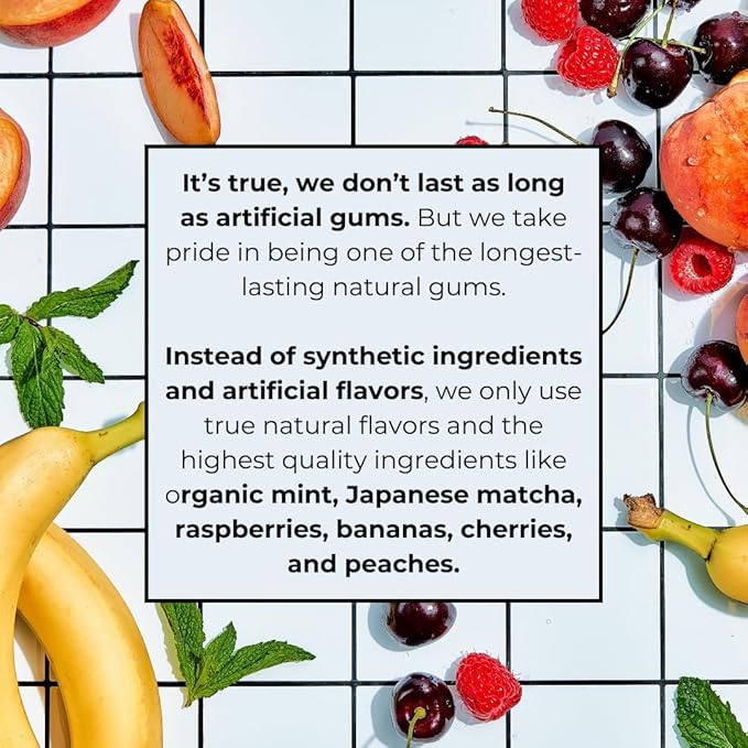 Refresh Gum Fruit Variety Pack – Xylitol, Sugar Free Chewing Gum, Natural Flavor & Organic Ingredients – Long Lasting, Plant-Based, Non-GMO, 12 Count (Pack of 5)