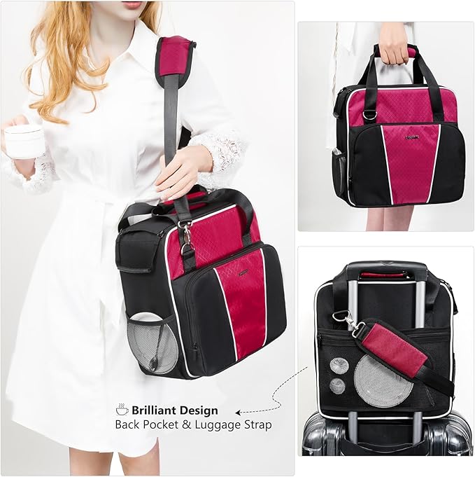 BAGSPRITE Travel Coffee Maker Bag for Keurig K-Slim, Single Serve Coffee Brewer Carrying Case, Portable Travel Coffee Maker Storage Case with Pockets for K-Cup Pods (Full Open Design Patent Pending)