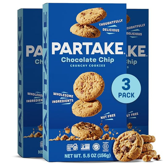 3 Pack of Crunchy Chocolate Chip Cookies 5.5 oz boxes