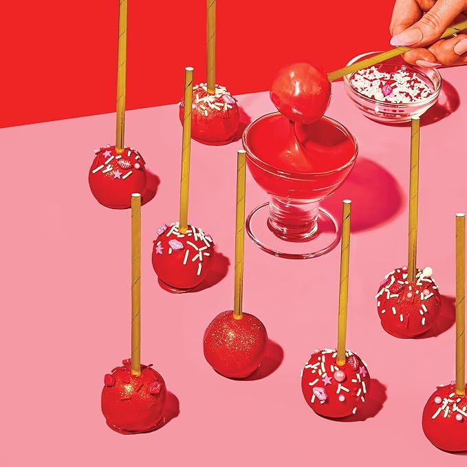 Fancy Sprinkles Glossy Red Fancy Decorating Melts for Baking, Melting Chocolate in Ready-to-Use Bag, for Dipping, Coating, and Drizzling
