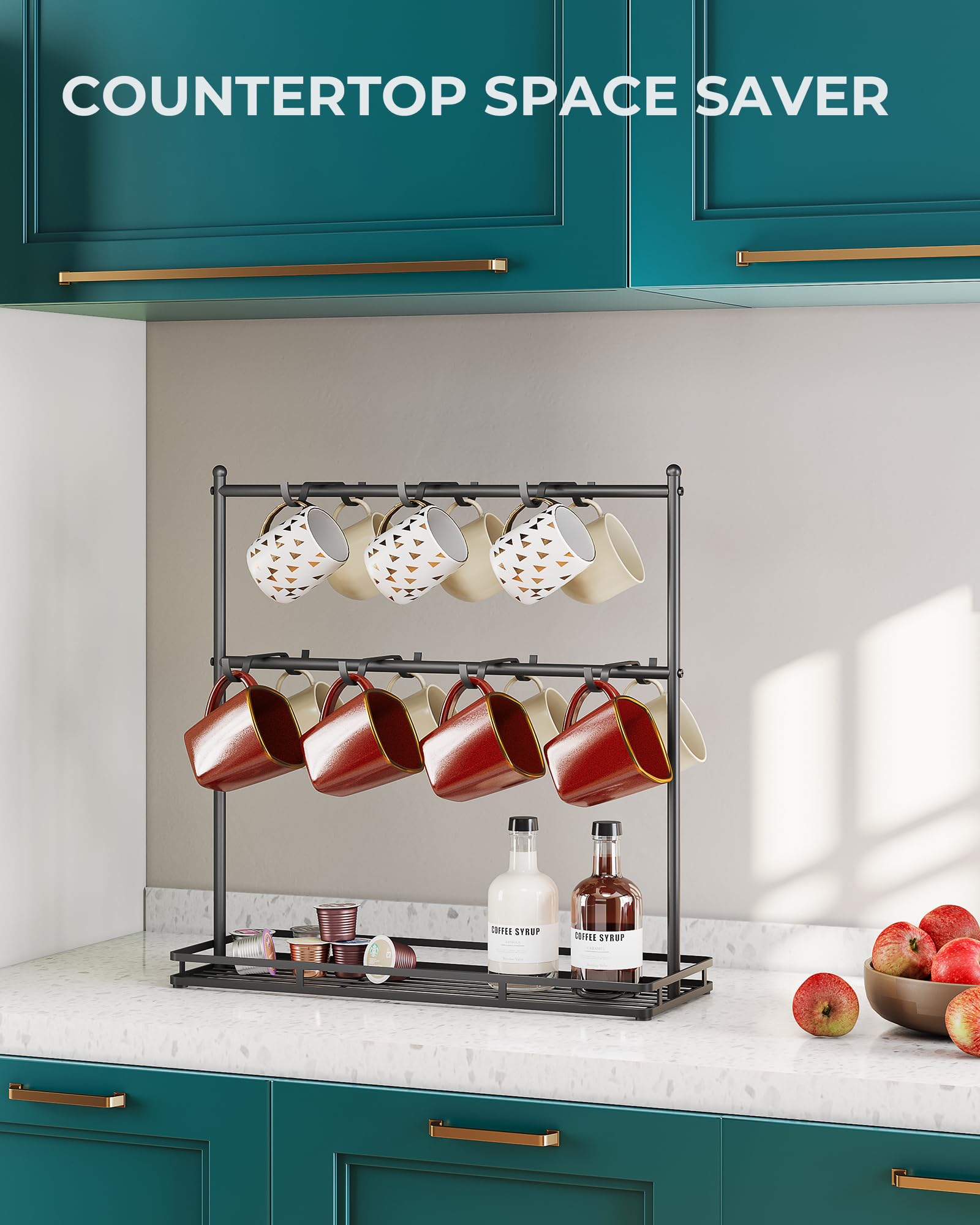 OROPY Coffee Mug Holder for Countertop, Mug Tree Rack with Heavy Duty Base