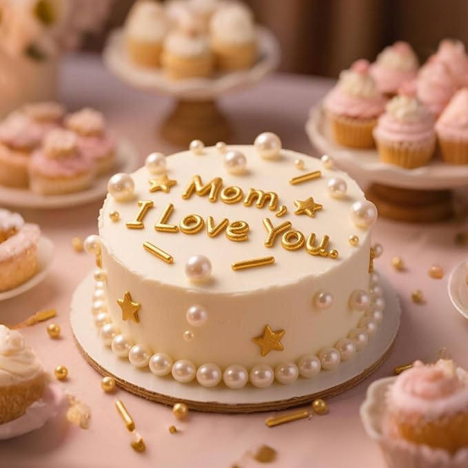 Gold Pearl Sprinkles,Edible Pearl Stars Rods Sugar Candy,Mix Size,Baking Cake Decorations,Cupcake Toppers,Cookie Donuts Ice Cream,Holiday,Birthday Wedding Party Valentines Christmas Supplies,130g/4.58oz