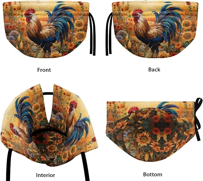 Rooster Kettle Cover for Dust Proof Teapot Insulated Sunflower Teapot Insulation Cover for Keeping Warm Tea Cup Warmer Cozy