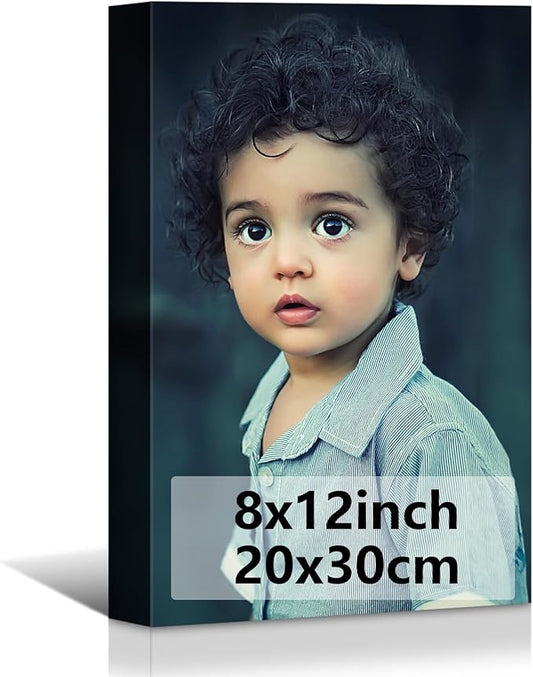 Hoopwarte Custom Canvas Prints with your Photos Framed Wall Art-Personalized Printing Photo to Canvas - Home Decor Gifts - Ready to Hang(8L?쐘12W 20x30cm)
