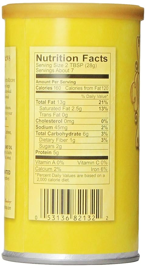The Peanut Shop of Williamsburg Cashew Tin, Lightly Salted, 7 Ounce