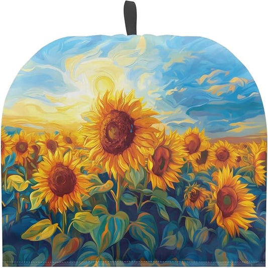Sunflower Print Tea Cozy for Teapot Double Layer Thickening Tea Insulated Cosy for Restaurant 12.9 X 10.4 Inches Kitchen Accessory