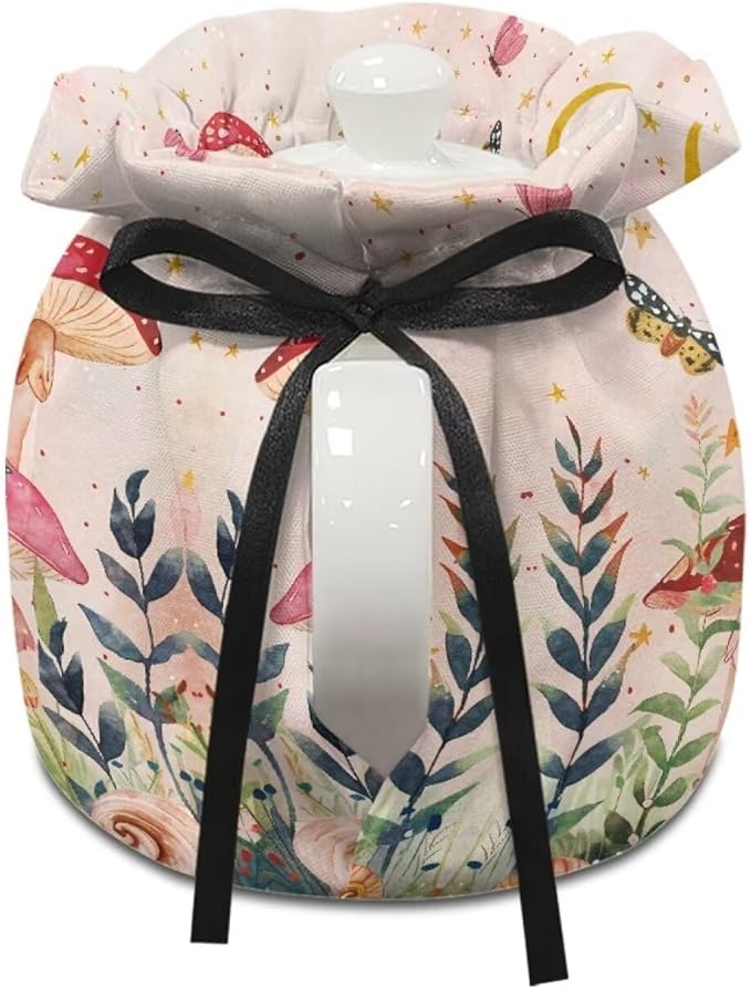 Red Mushroom Tea Cozies for Teapots Tea Cosy Tea Cover Keep Warm Tea Pot Dust Cover Insulated Kettle Cover for Home Kitchen Decorative Accessories
