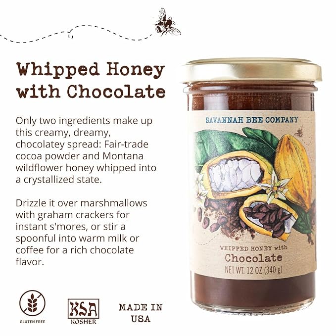 Savannah Bee Company Whipped Honey - All Natural Spreadable Honey