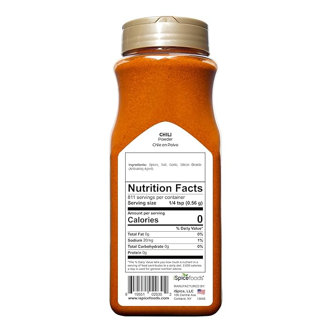 iSpice | Chili Powder | 16 oz | Gourmet Spice | Bulk Size | Kosher