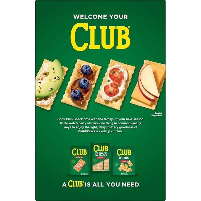 Club Crackers, Lunch Snacks, Snack Crackers, Reduced Fat, 11.7oz Box (1 Box)