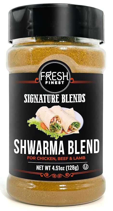 Fresh Finest Shawarma Blend - 4.51oz (128g) - Exotic, Authentic, Kosher, All-Natural, Non-GMO, Gluten-Free